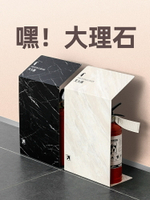 [台灣公司貨 可開發票]大理石紋滅火器箱商鋪用不銹鋼裝飾遮擋板2只裝消防栓箱子定制