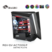 Bykski Acrylic Distribution Plate Water Channel Solution for AORUS C700 GLASS Case /Kit for CPU and GPU Block /Instead Reservoir