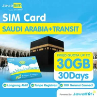 JavaMifi SIM Card SAUDI ARABIA TRANSIT Fixed Quota | SIM CARD SAUDI ARABIA TRANSIT QUOTA 2GB - 10 HA