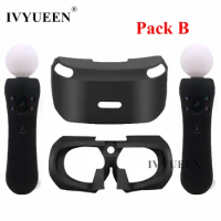 IVYUEEN for PSVR Glass Protective Silicone Skin Case For PlayStation VR Move Motion Controllers Cover for PS VR Headset