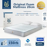 Uniland Sleep Kasur Busa Original 20cm Foam Mattress Box Free Bantal & Free Ongkir Jawa Bali 160 x 2