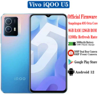 Vivo iQOO U5 5G Smartphone 4GB 6GB 8GB RAM 128GB ROM Snapdragon 695 6.58" 120Hz 5000mAh Battery 18W 50MP Main Camera Android 12