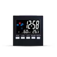 Multifunctional Weather Calendar Clock Electronic Watch Desk Digital Alarm Moment Bedroom Decoration Table And Accessory
