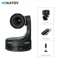 HDKATOV hd 1080p ptz poe camera 4k webcam+usb microphone+video capture card UHD live streaming E- commercial stream eqipment