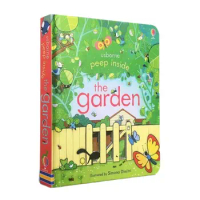 Usborne Books Peep Inside The Garden English Learning Flap Picture Book Educational 3D Flap Picture Books Children Reading Book