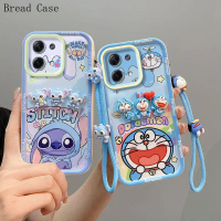 เคสโทรศัพท์, ซองสำหรับ OPPO A6 PRO 4G 5G, F31 5G, A6 4G 5G CPH2799, ดีไซน์ 3D, แมว Jingle ตะเข็บน่าร