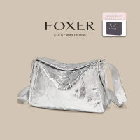 FOXER กระเป๋าสะพายไหล่หนังแท้ กระเป๋าสะพายข้างดีไซน์เรียบง่ายมีสไตล์ ของขวัญวันเกิดสำหรับผู้หญิง