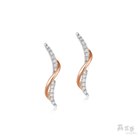 【蘇菲亞珠寶】14K雙色 艾菲絲 鑽石耳環