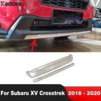 Front Rear Bumper Cover Trim For Subaru XV Crosstrek 2018 2019 2020 Stainless Steel Car Bar Protector Guards Molding Accessories