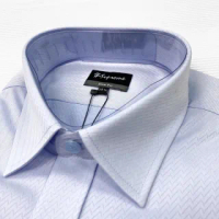 【vivi 領帶家族】H-Supreme 高級優質舒適長袖襯衫(3965藍底波紋)