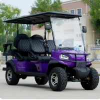 2024 New Cost-effective 4+2 Seater Sightseeing Bus Club Car Electric Golf Off-Road Vehicle Hunting Car with CE DOT