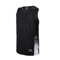 FIRESTAR 男吸排訓練籃球背心-慢跑 路跑 吸濕排汗 運動 上衣 反光 B3207-10 黑白灰