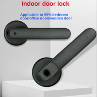 Smart lock wooden door fingerprint lock office household ball lock bedroom indoor electronic handle lock fingerprint lock