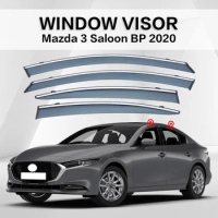Door Visor For MAZDA 3 SALOON BP 4th 2020-2022 CAR Window Visor Vent Wind Deflectors Visors Rain Guard Shades Visor