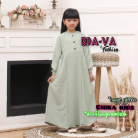 R-DAFA // GAMIS ANAK USIA 3 TAHUN SAMPAI 15 TAHUN // BAHAN CRINKLE AIRFLOW Putih Hitam Polos baju le