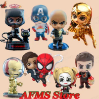 Hot Toys Cosbaby Marvel Avengers Super Hero Spider-Man Captain America Black Adam Joker Harley Quinn Iron Man Mini Collection