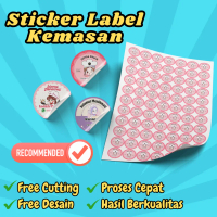 Cetak Stiker Custom Sudah Di Cutting dan Free Desain Kertas Chromo Vynil A3 Plus Untuk Label Makanan