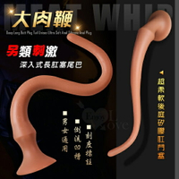 【送清潔粉】大肉鞭 - 深入式長肛塞尾巴男女通用超柔軟後庭矽膠肛門塞﹝另類刺激 讓深入變得更容易﹞