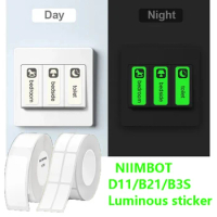 D11/B21/B3S label Printer use 13 * 35mm Luminous Label Sticker Waterproof D11 White Printing Label For Niimbot D11 Label Maker
