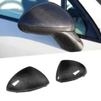Dry Carbon Fiber Rearview Mirror Cap Trim Door Side Shell Covers Sticker For Porsche Cayenne 958.1 2011-2014