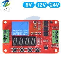 DIYTZT DC 5V 12V 24V 1 Channel Relay Module FRM01 Multifunction Relay Loop Delay Timer Switch Self-Locking Timing Board