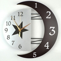 時鐘 藝術掛鐘-現代個性星月時尚創意壁鐘2款72z43【獨家進口】【米蘭精品】