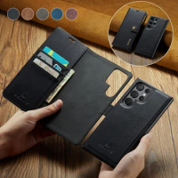 Removable Magnetic Flip Wallet 2 in 1 Phone Cover For Samsung Galaxy S24 Ultra S23 S22 S21 S20 S9 S8+ Note20 Protective Case