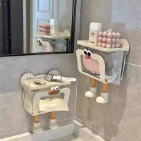 Toilet Tissue Box Toilet Wall-Mounted Punch-Free Waterproof Roll Paper Sanitary Paper Extraction Sto