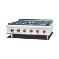 Stainless Steel Multi-Cooker Gas Stove, Counter Top, 6 Burners, Multi-cooker Gas Cooktop