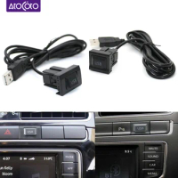 Car Radio USB Switch Cable Adapter for VW Golf Passat Polo GTI Tiguan 2009~2017 CD Android Navigation Wire Harness