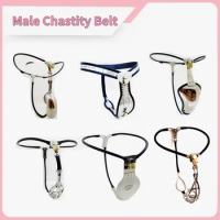 Stainless Steel Male Chastity Belt Silicone Belt Invisible Pants Adjustable Chastity Devices Metal Cock Cages Sex Toys For Sissy