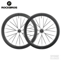 ROCKBROS Carbon Bicycle Wheelset 38mm 55mm Tubeless Clincher Tires Cycling Set Road Bike Steel Ball/Ceramic Peilin