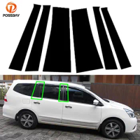 6 Pcs Car Window Pillar Posts Door Trims Cover BC Column Sticker for Nissan Grand Livina 2007-2018 Accessories Exterior Parts
