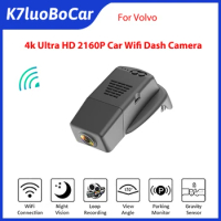 4K 2160P Full HD WIFI Car Dvr Recording Dash Cam Car Camera Recorder Dashcam For Volvo XC60 S90 V90 2017-2021 Front and Rear