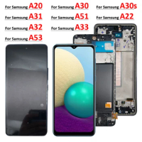 Display LCD Touch Screen Digitizer Assembly For Samsung A20 A30 A30s A31 A51 A22 A32 A33 A53 M21 M31 4G 5G LCD Display