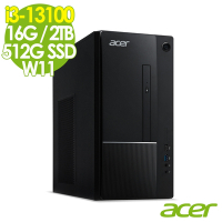 Acer 宏碁 Aspire TC-1770 家用電腦 (i3-13100/16G/2TB+512SSD/W11)