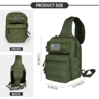 Tactical Sling Bag Backpack Military Rover Shoulder Sling Pack Small EDC Crossbody Chest Bag for Men Edc Bag Molle Pouch