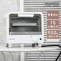 【MATRIC 松木】高質感日式小烤箱MG-DV0601D(雙層設計)