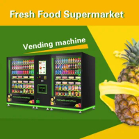Big Capacity Touch Screen Combo Vending Machine QR Code Cashless Vending Machine Without Coin And Bill