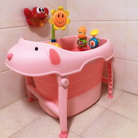 寶寶洗澡桶可坐折疊兒童冬天泡澡桶 大童浴桶家用大號寶寶遊泳桶