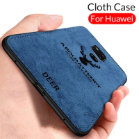 Fabric Cloth Deer Case For Huawei Mate 20 Lite Cases Soft Silicone Back Cover For Huawei Hawei Mate 20 Lite 20X P20 Pro P20 Lite