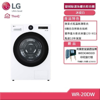 LG樂金 WR-20DW 20公斤 變頻除濕免曬衣乾衣機 冰瓷白 贈基本安裝 (獨家贈好禮)