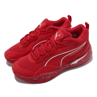 【PUMA】籃球鞋 Playmaker Pro Splatter 紅 白 男鞋 緩震 ProFoam(377576-01)