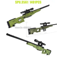Xb24002 1491pcs Military Sniper Rifle Telescope Bullet Weapon Gun Army Boy Building Blocks Toy