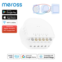 Meross WiFi In-Wall Smart DIY Switch Wireless 1 Gang 1 Way Light Switch Module For Alexa Google Home SmartThings
