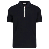 【MONCLER】春夏新款 男款 左臂品牌LOGO 短袖POLO衫-深藍色(S號、M號、L號、XL號)