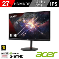【Acer 宏碁】XV272 LV IPS 27型電競螢幕