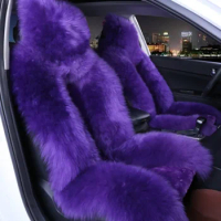 car seat cover wool шерсть Sheepskin For Honda Accord Odyssey FIT CITY Crosstour Crider VEZEL AVANCIER CR-V XR-V civic covers
