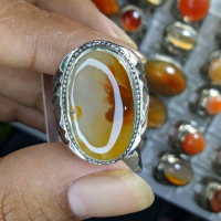 Batu Cincin Akik Motif Abstrak Natural Alam - Model Baru