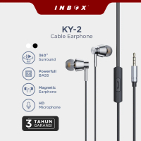 Inbox KY-2 Headset Earphone Magnetic Extra Bass 3.5mm dengan Microphone